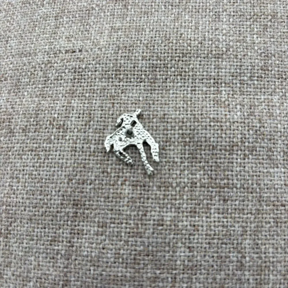 Vintage Silver Tone Cowboy Bucking Bronco Lapel Pin Western Rodeo Horse Tack